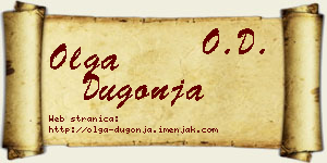 Olga Dugonja vizit kartica